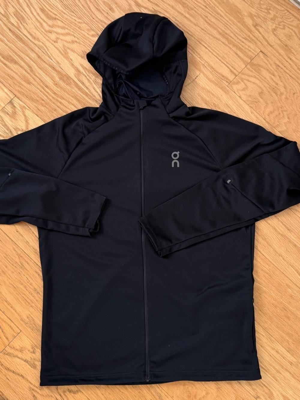 On Running Black Climate Zip Hoodie - Men's Medium